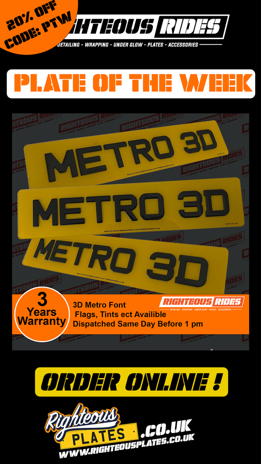 Unveiling Plate of the Week: 3D Gel Metro – Grab Yours with a Stunning 20% Off