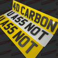 4D Carbon Fibre Reg Plates