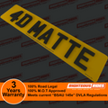 Legal 4D Matte Black 3mm Plates