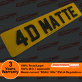 Legal 4D Matte Black 3mm Plates