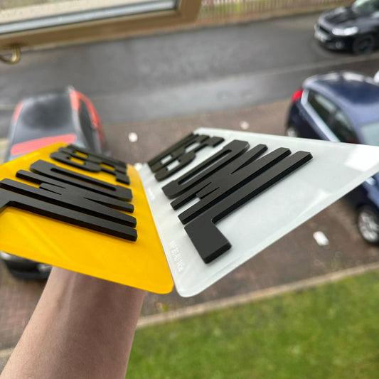 4D Matte Short Number Plates | 'iNvisimark' Stealth Markings | 100% Road Legal