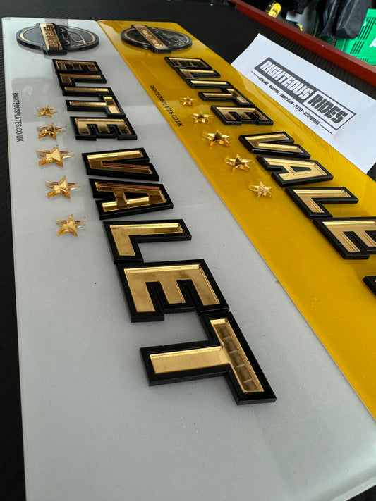 Custom 3D (4D) layered acrylic show plate