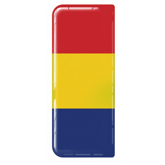 Romania 3D Gel Number Plate Flag Badge | Premium Show Edition