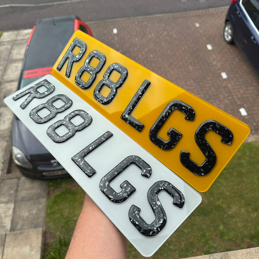'6 Digit' Short Forged Carbon Number Plates | Premium Show Edition