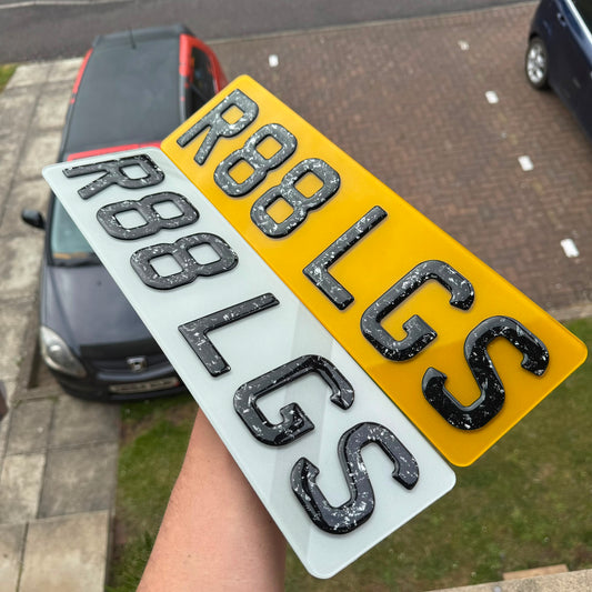 '6 Digit' Short Forged Carbon Number Plates | Premium Show Edition