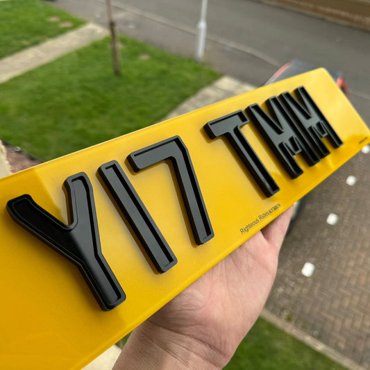 4D Ghost 6mm Acrylic Number Plates (Standard Size) | 100% Road Legal