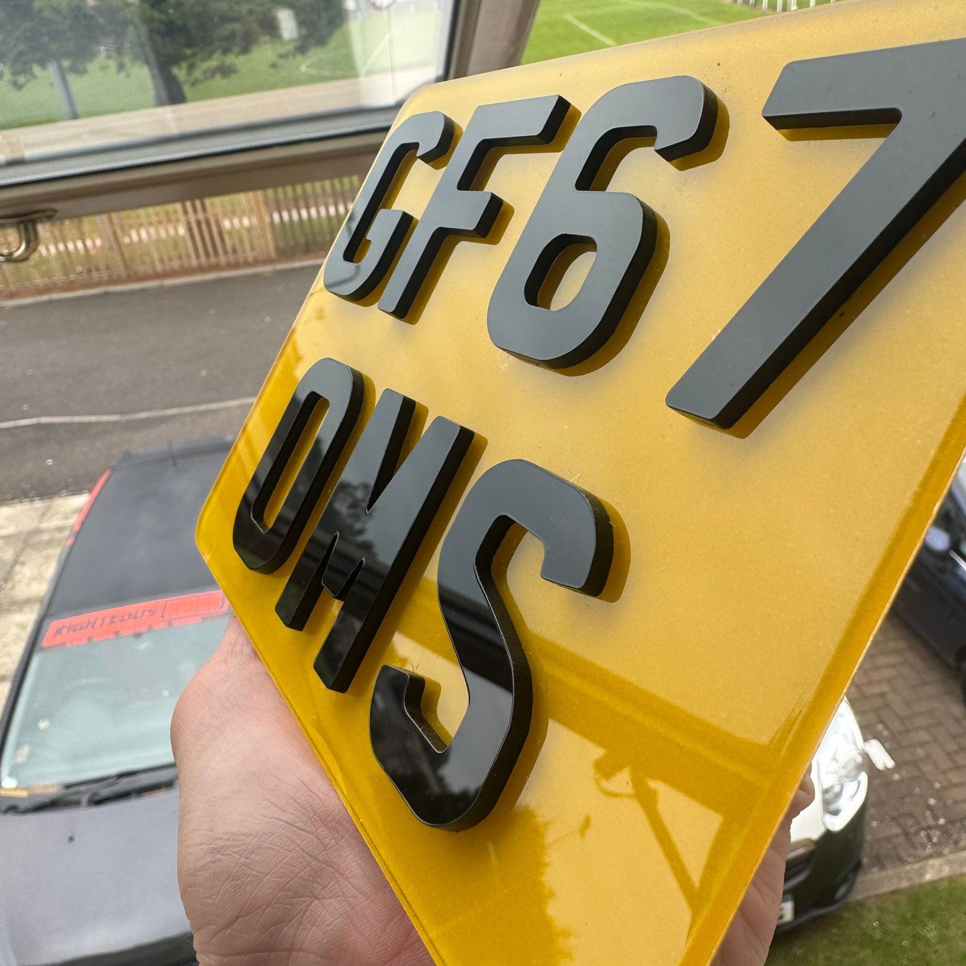 4D 5x7 Motorcycle Number Plates | Premium 3mm Raised Acrylic | Premium Show Edition