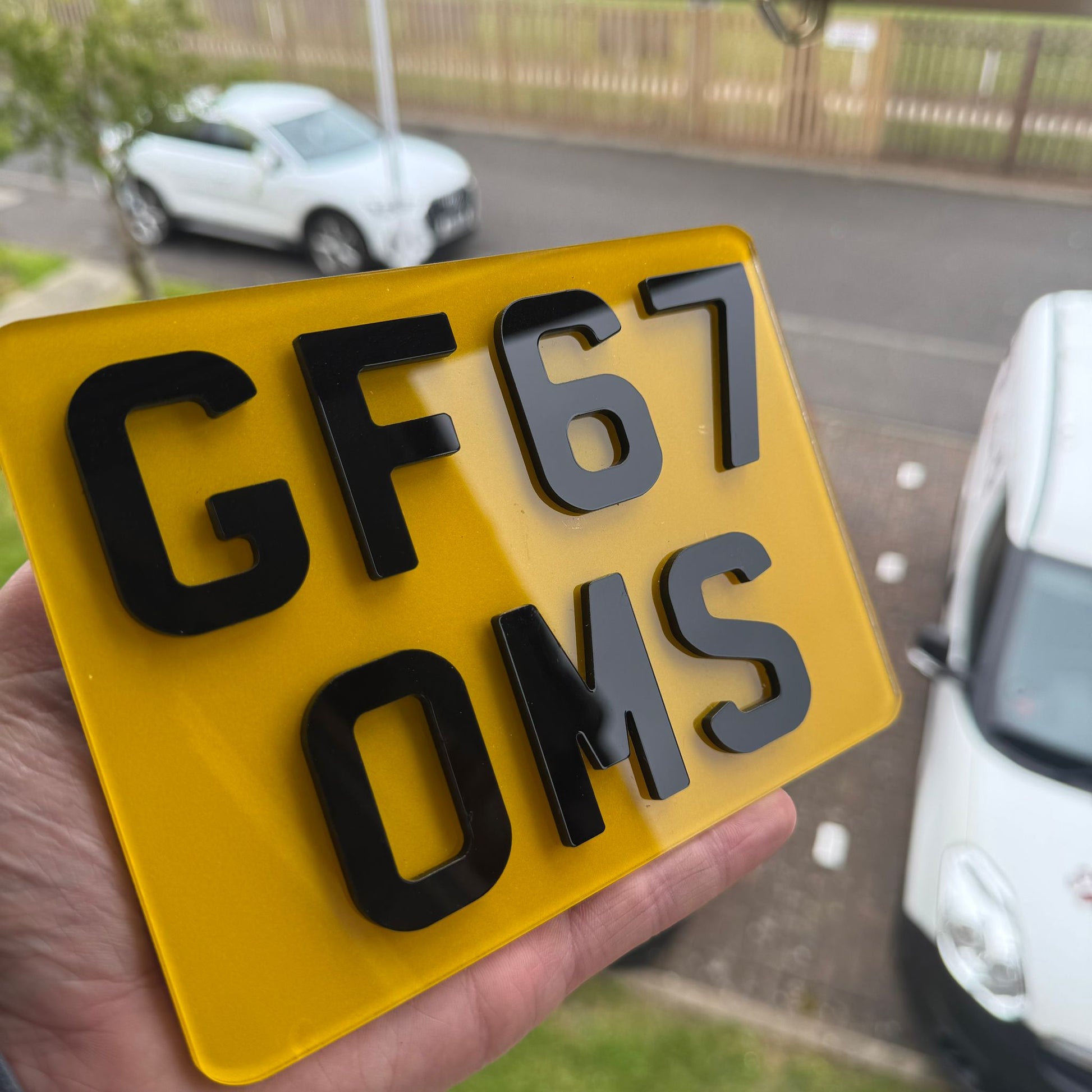 4D 5x7 Motorcycle Number Plates | Premium 3mm Raised Acrylic | Premium Show Edition