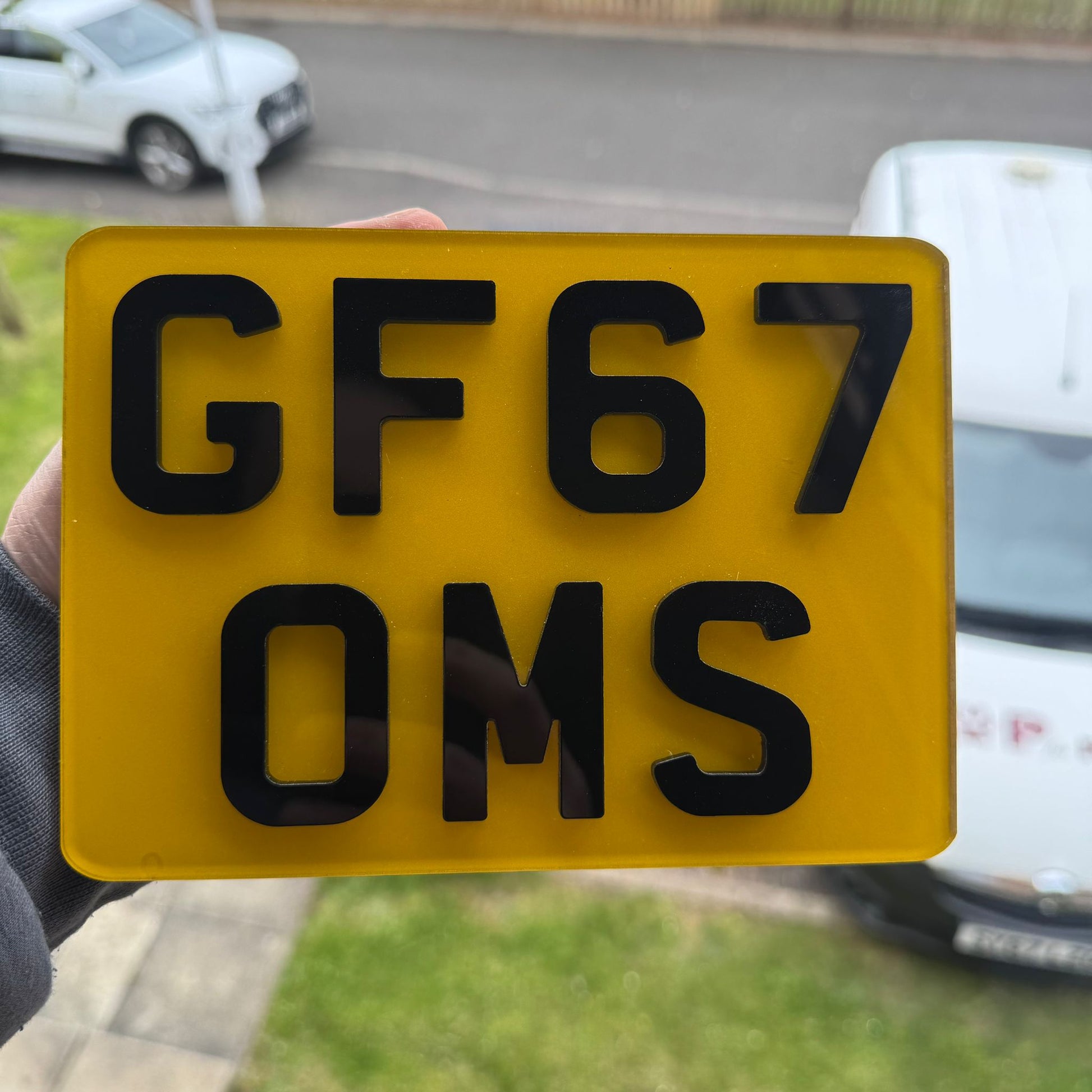 4D 5x7 Motorcycle Number Plates | Premium 3mm Raised Acrylic | Premium Show Edition