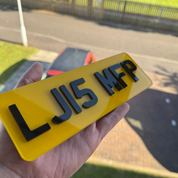 4D 9x3 Letterbox Motorcycle Number Plates (3