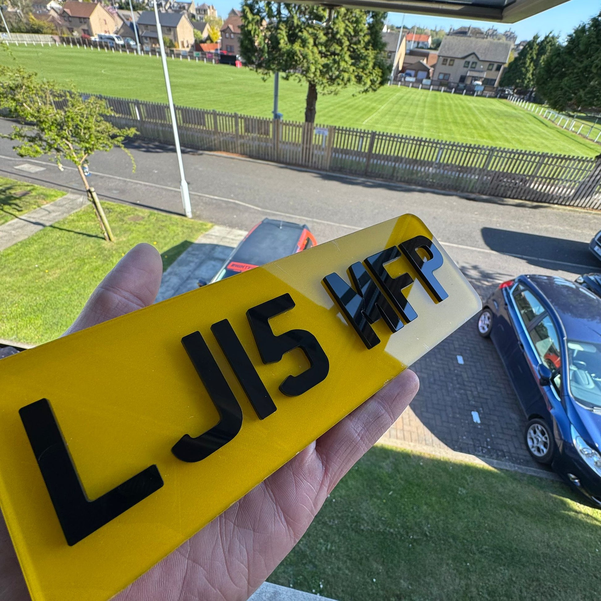 4D 9x3 Letterbox Motorcycle Number Plates (3" x 9") | Premium Show Edition