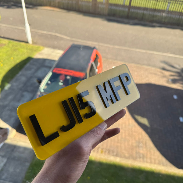 4D 9x3 Letterbox Motorcycle Number Plates (3