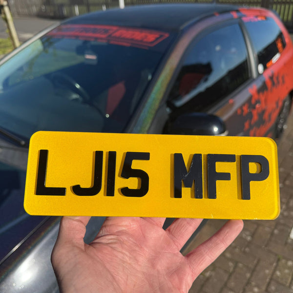 4D 9x3 Letterbox Motorcycle Number Plates (3