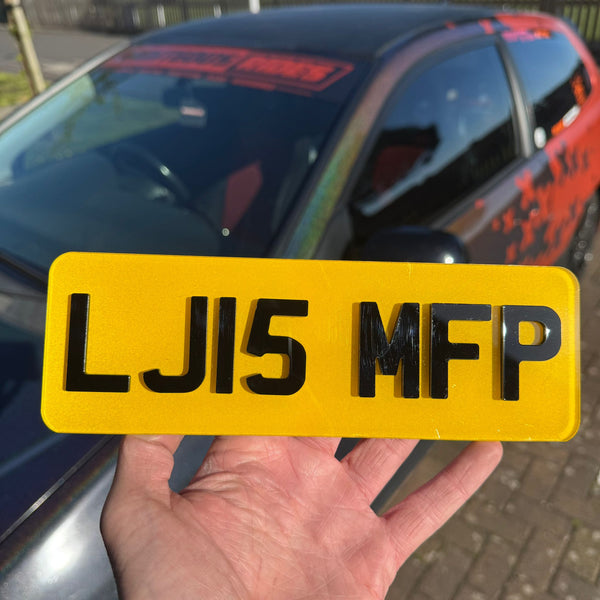 4D 9x3 Letterbox Motorcycle Number Plates (3