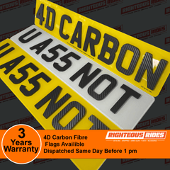 4D Carbon Fibre Reg Plates