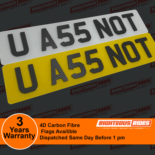 4D Carbon Fibre Reg Plates