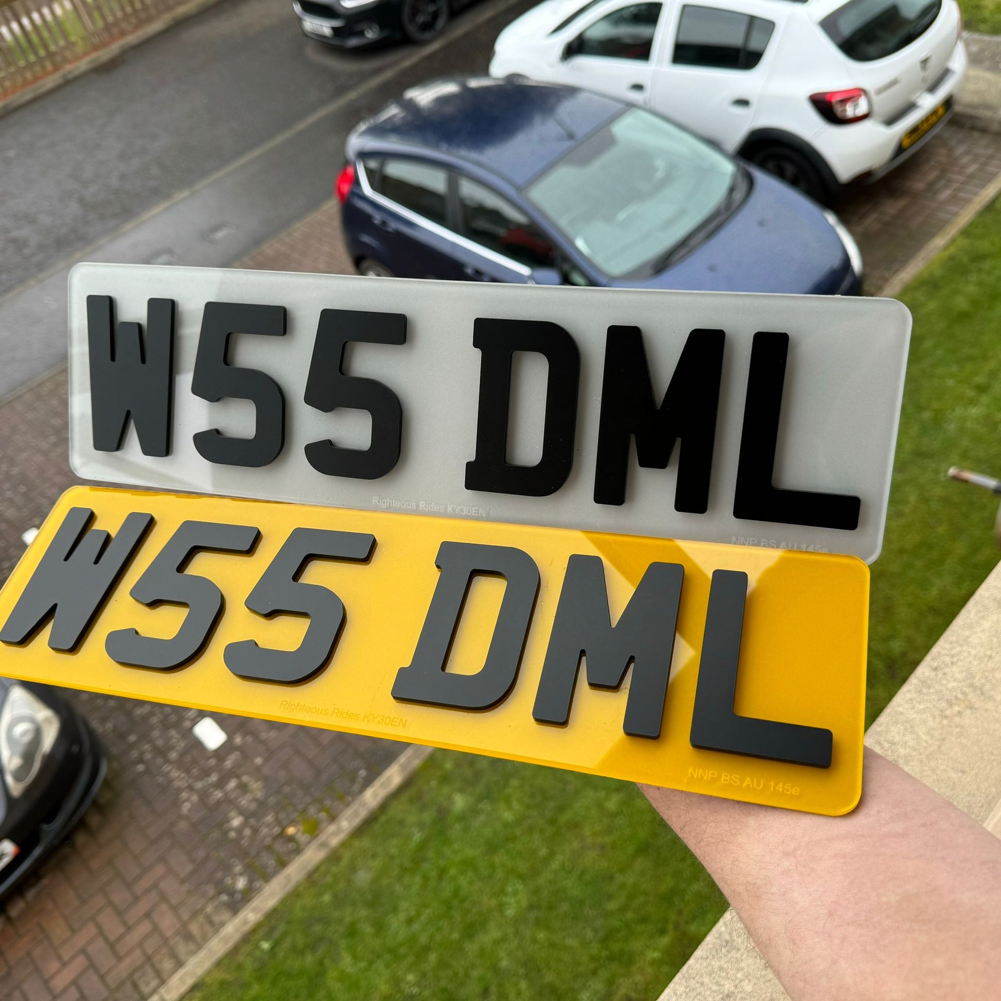 4D Matte Short Number Plates | 'iNvisimark' Stealth Markings | 100% Road Legal