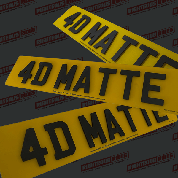 Legal 4D Matte Black 3mm Plates