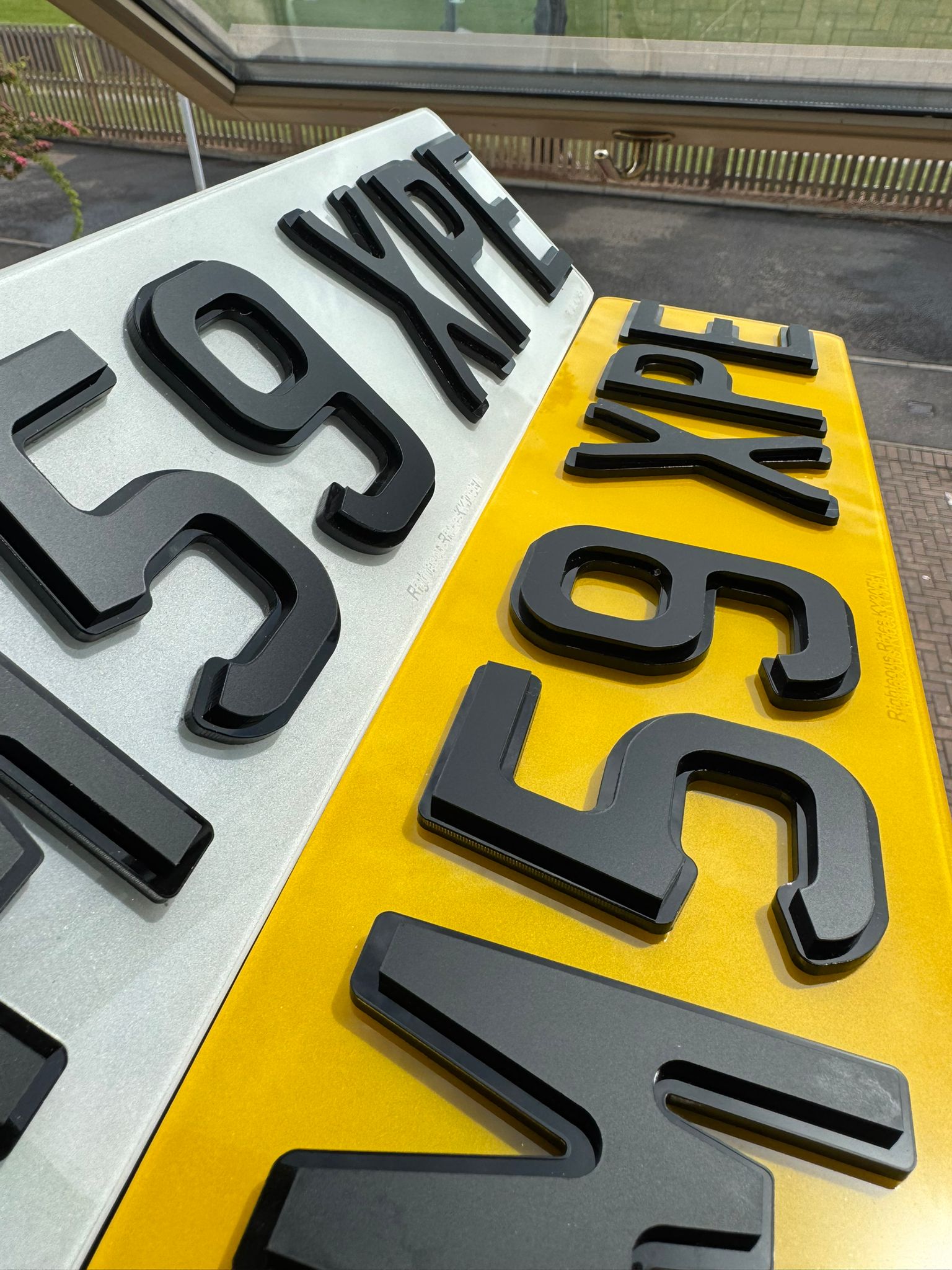 'Perfect 7' Short 4D Shadow Two-Tone Plates | Matte on Gloss with 'iNvisimark' | 100% Road Legal