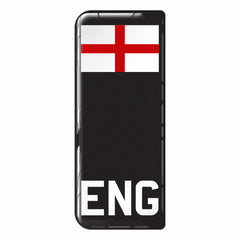 England (Stealth Black) 3D Gel Number Plate Flag Badge | Premium Show Edition