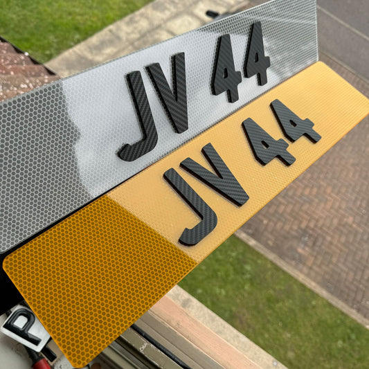 Honeycomb Number Plates with 4D Carbon Fibre Digits | Max Power Show Edition