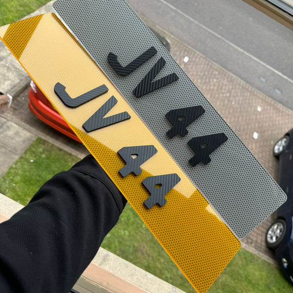 Honeycomb Number Plates with 4D Carbon Fibre Digits | Max Power Show Edition