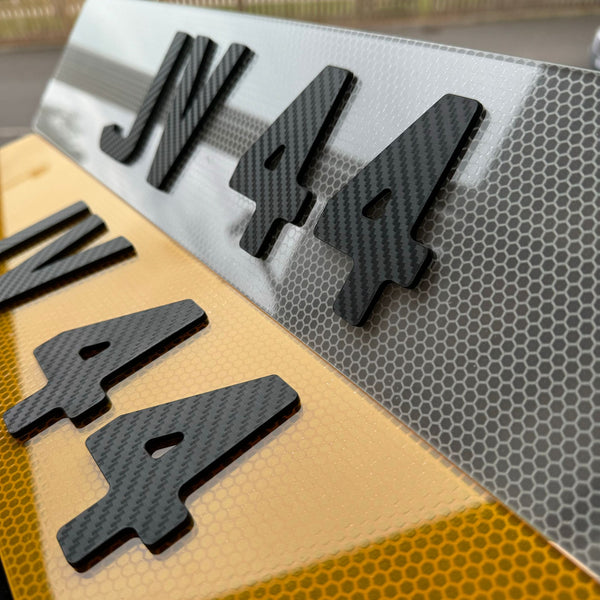 Honeycomb Number Plates with 4D Carbon Fibre Digits | Max Power Show Edition