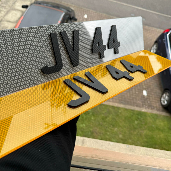 Honeycomb Number Plates with 4D Carbon Fibre Digits | Max Power Show Edition
