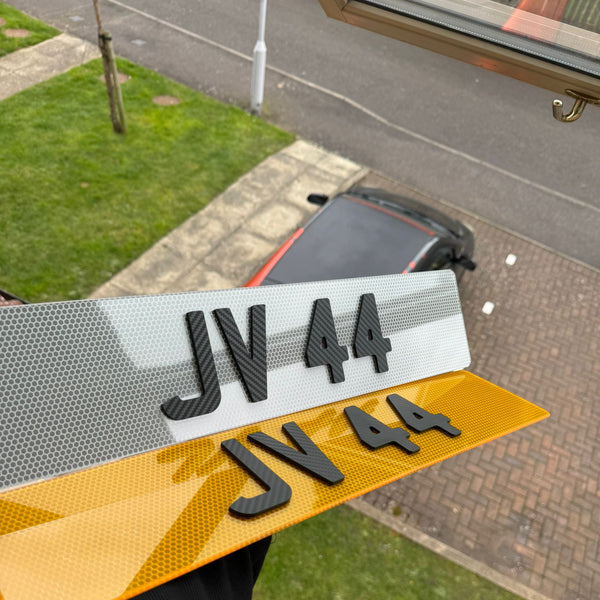 Honeycomb Number Plates with 4D Carbon Fibre Digits | Max Power Show Edition