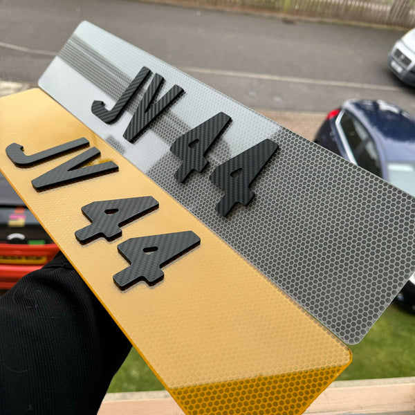 Honeycomb Number Plates with 4D Carbon Fibre Digits | Max Power Show Edition