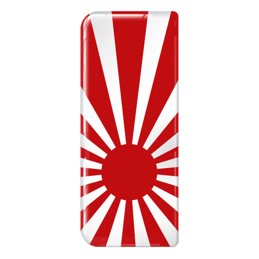 Japan Rising Sun 3D Gel Number Plate Flag Badge | Premium Show Edition