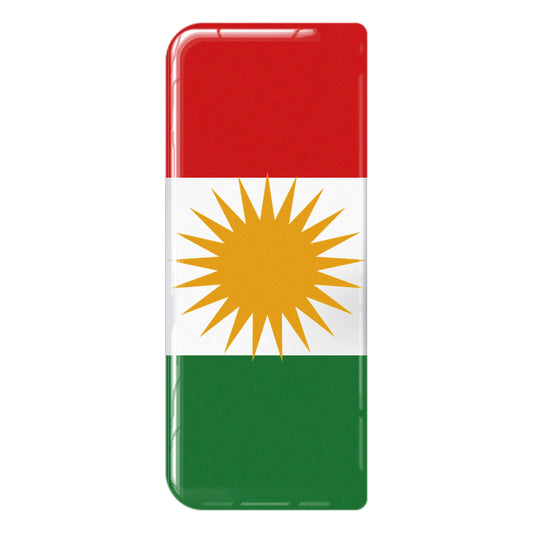 Kurdistan 3D Gel Number Plate Flag Badge | Premium Show Edition