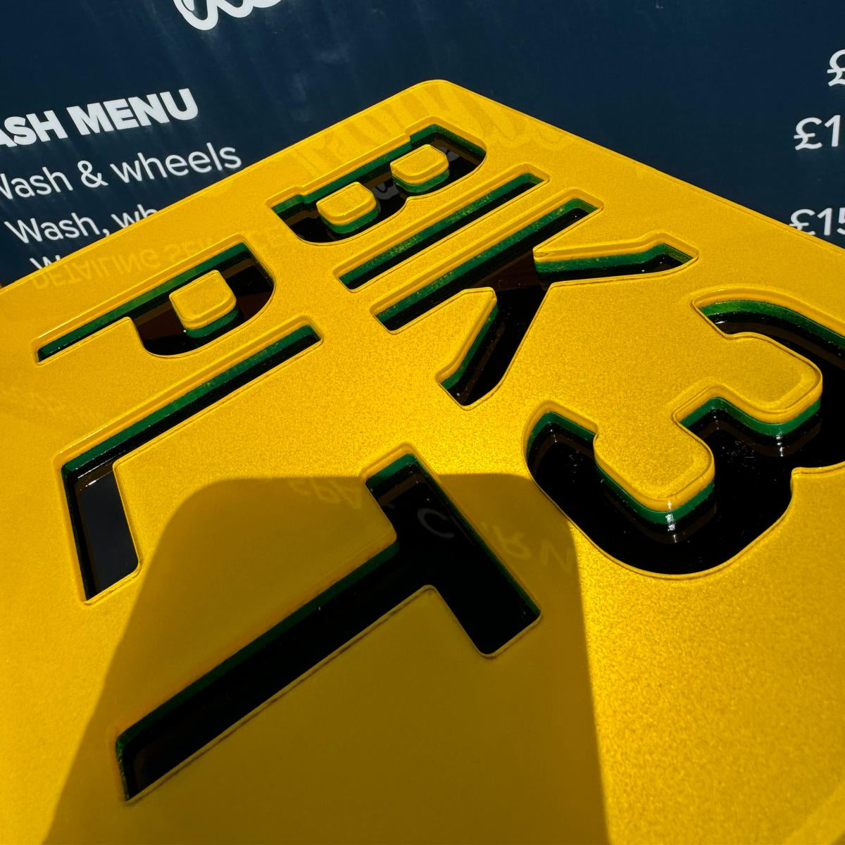 Negative Neon Motorcycle Plates | Recessed Laser-Cut Digits | Premium Show Edition