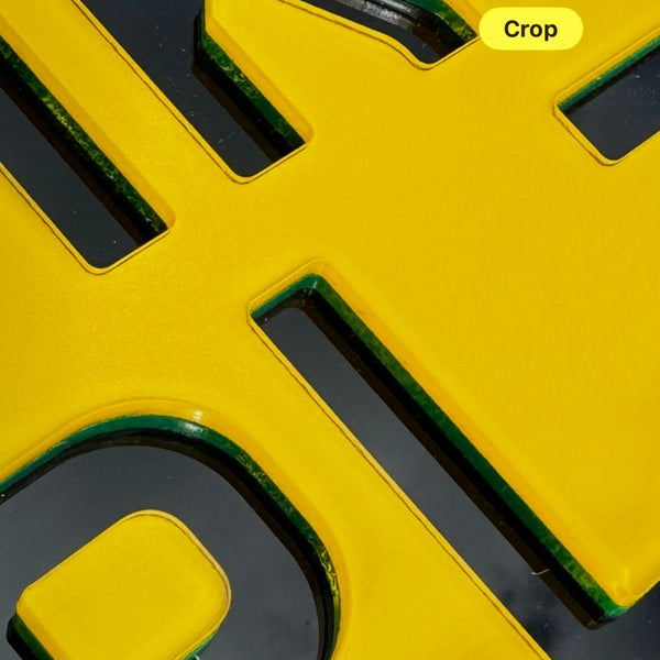 Negative Neon Motorcycle Plates | Recessed Laser-Cut Digits | Premium Show Edition