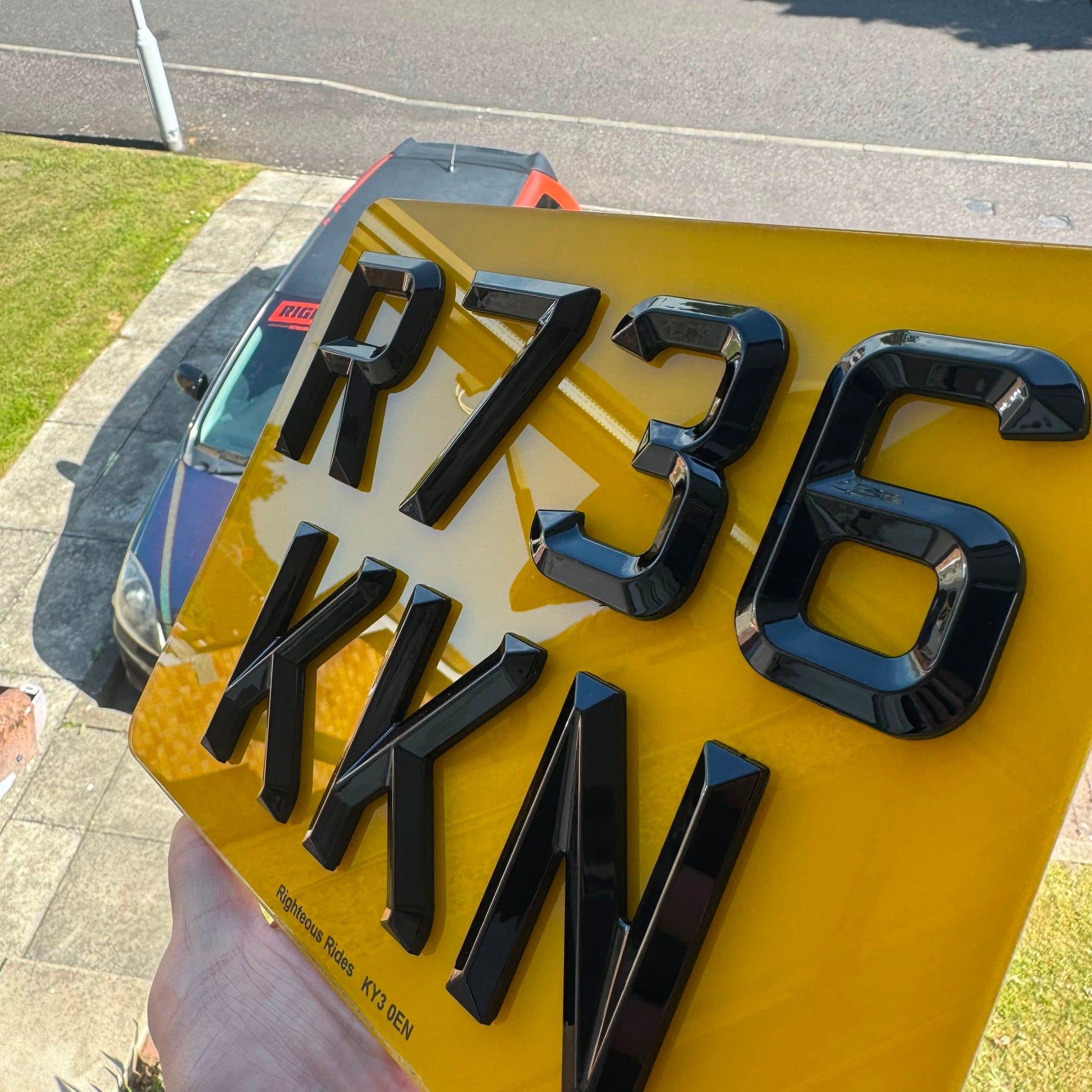 4D Retro Motorbike Number Plates (9x7) | High Gloss Finish | 100% Road Legal