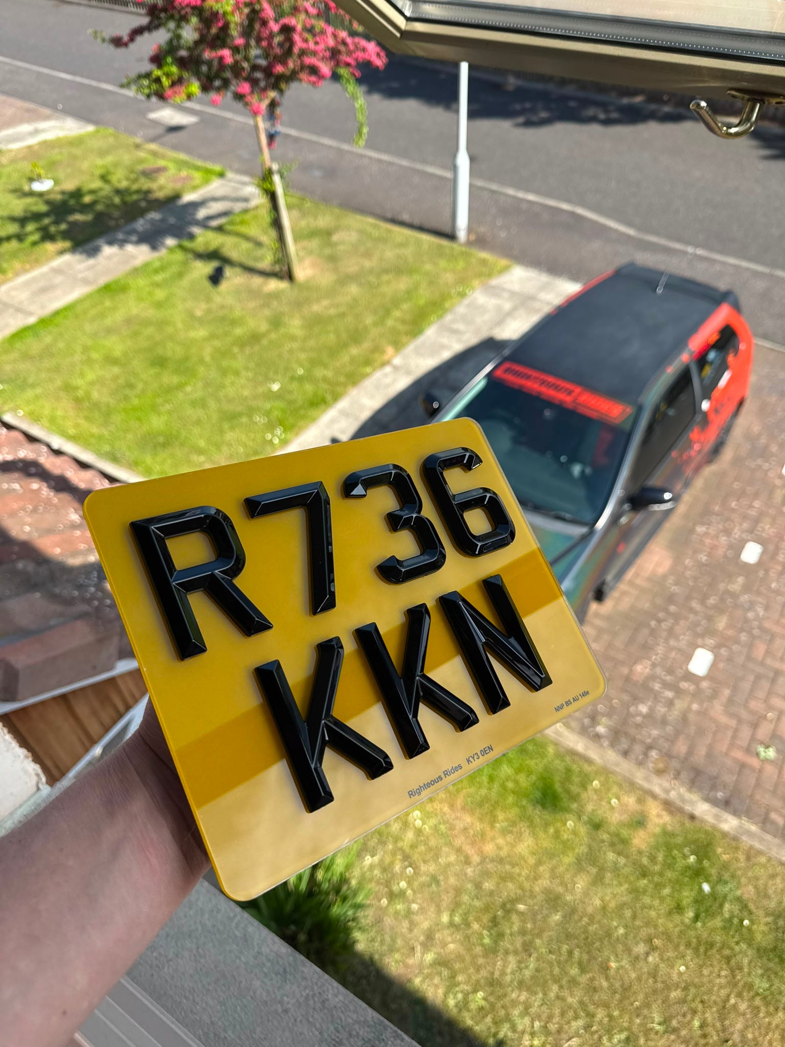 4D Retro Motorbike Number Plates (9x7) | High Gloss Finish | 100% Road Legal