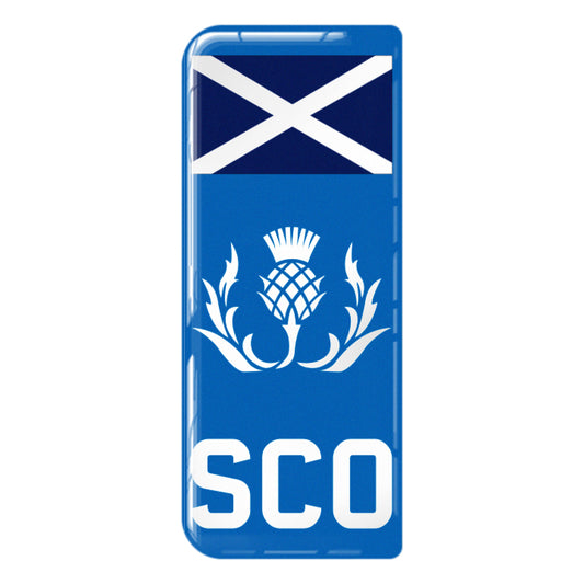 Scotland SCO & Thistle 3D Gel Number Plate Badge | Premium Show Edition