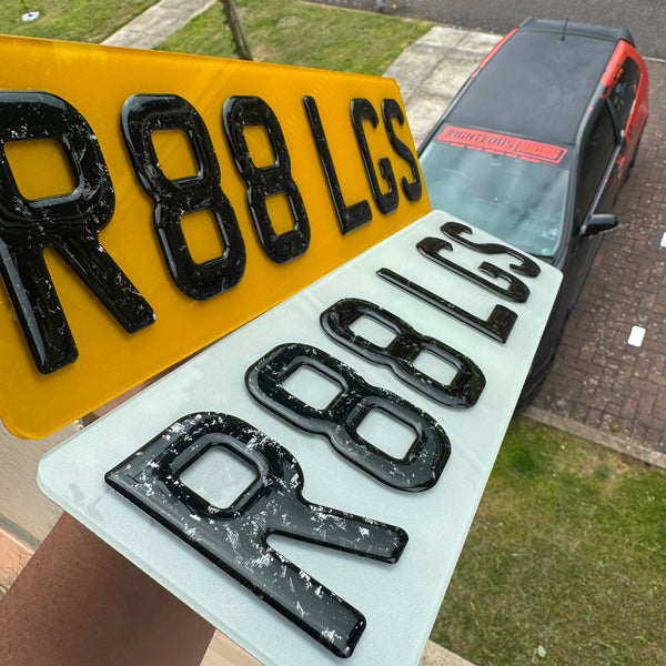 '6 Digit' Short Forged Carbon Number Plates | Premium Show Edition