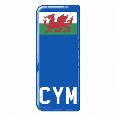Wales 'CYM' Small Flag on Blue 3D Gel Number Plate Badge | 100% Road Legal (Copy)