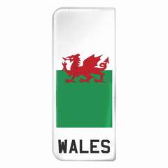Wales Large Flag on White 3D Gel Number Plate Badge | Premium Show Edition