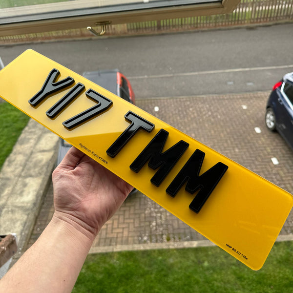 4D Ghost 6mm Acrylic Number Plates (Standard Size) | 100% Road Legal