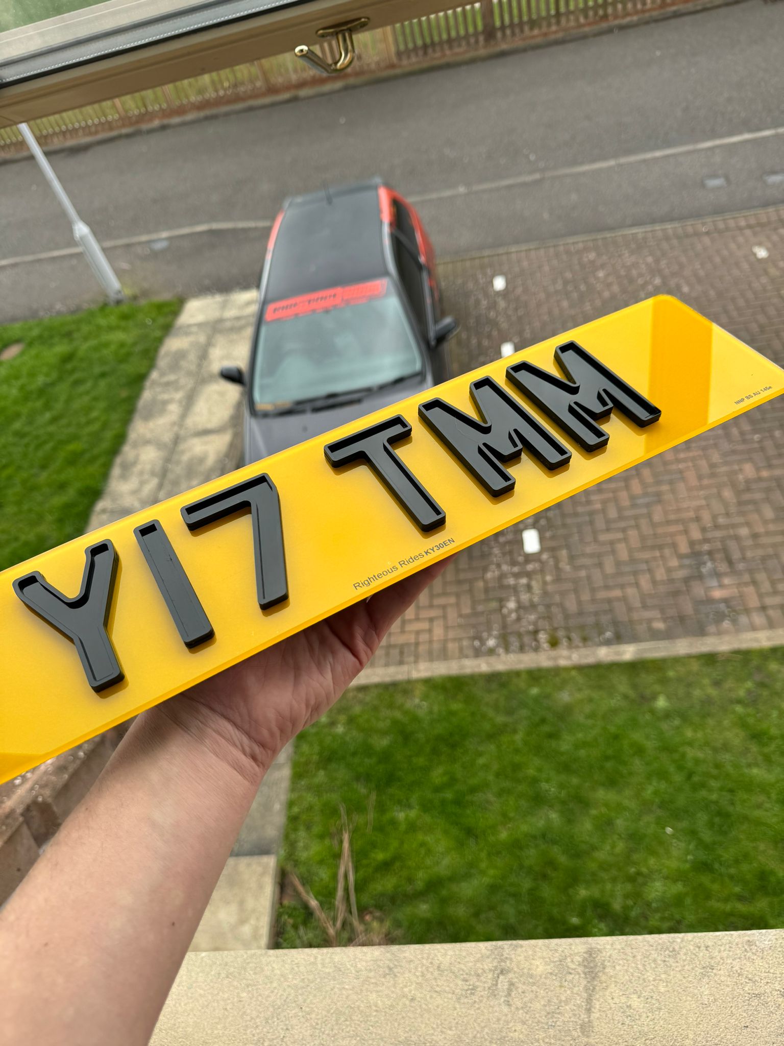 4D Ghost 6mm Acrylic Number Plates (Standard Size) | 100% Road Legal