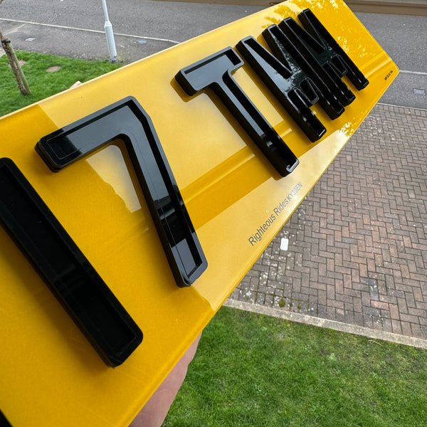 4D Ghost 6mm Acrylic Number Plates (Standard Size) | 100% Road Legal
