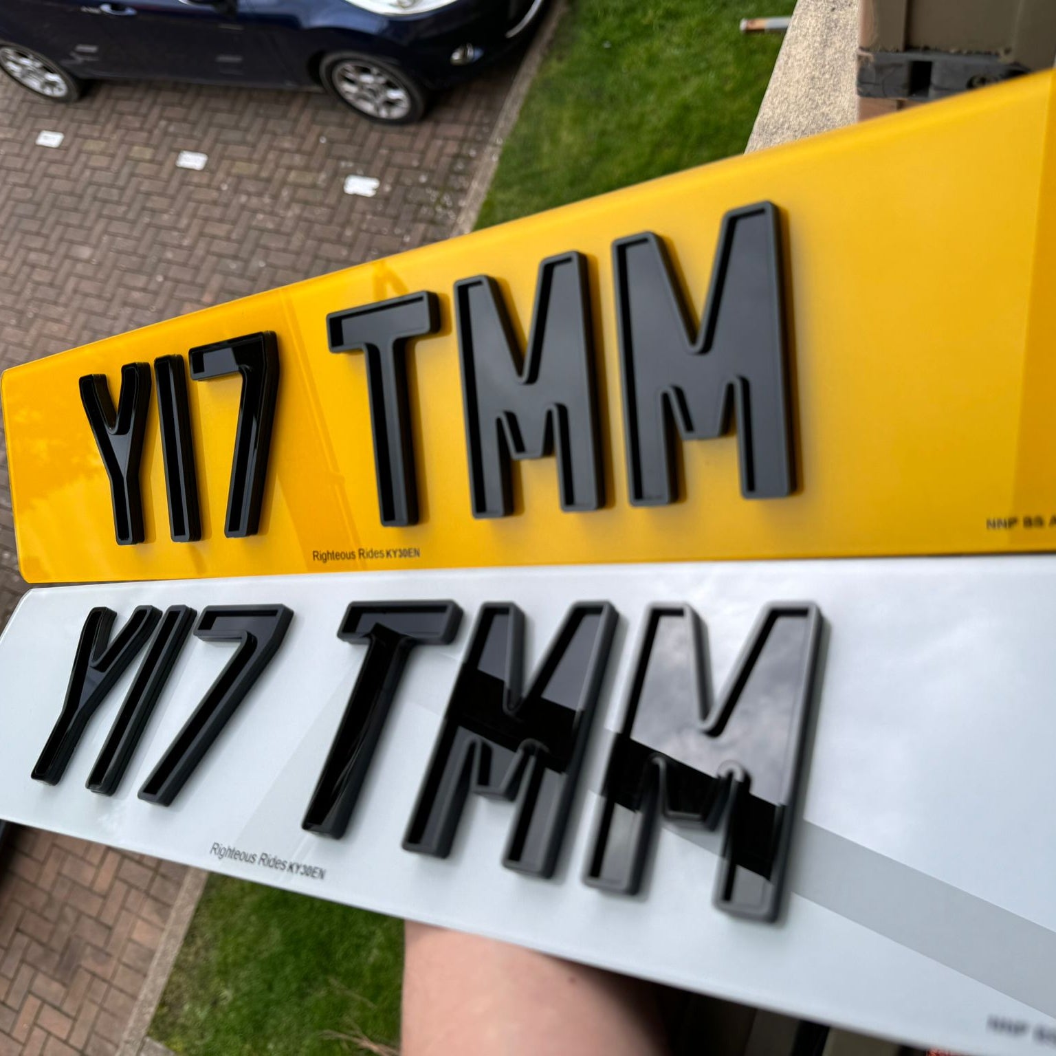 4D Ghost 6mm Acrylic Number Plates (Standard Size) | 100% Road Legal