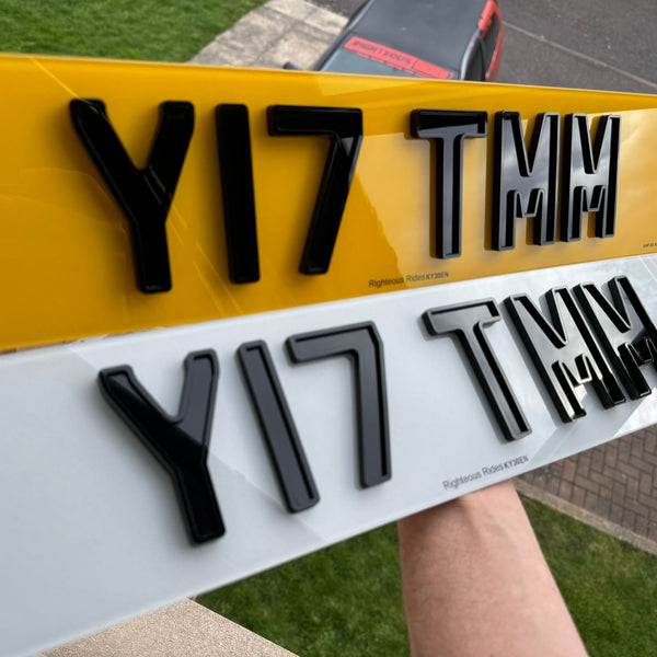 4D Ghost 6mm Acrylic Number Plates (Standard Size) | 100% Road Legal