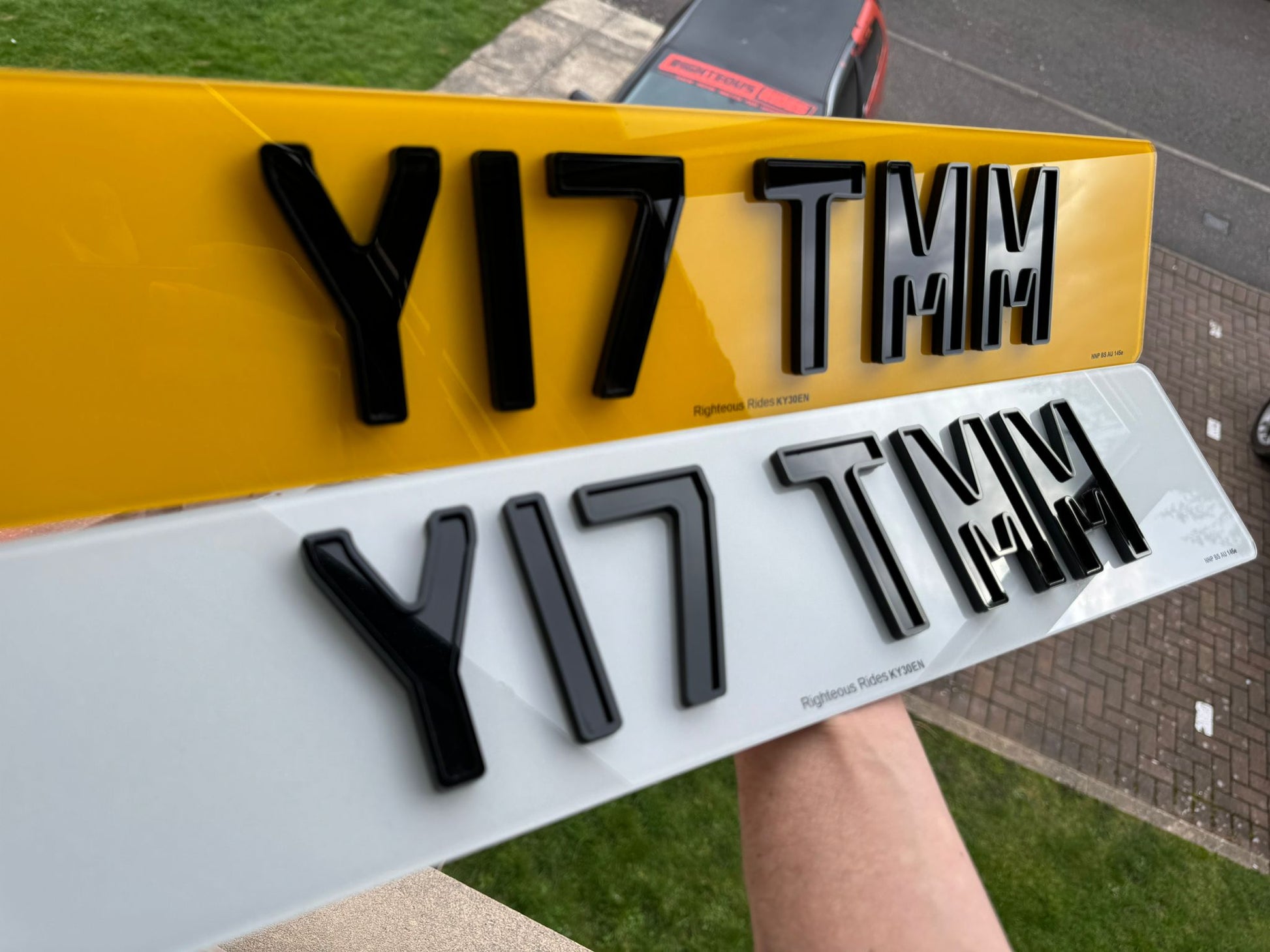 4D Ghost 6mm Acrylic Number Plates (Standard Size) | 100% Road Legal