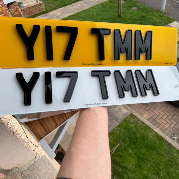 4D Ghost 6mm Acrylic Number Plates (Standard Size) | 100% Road Legal