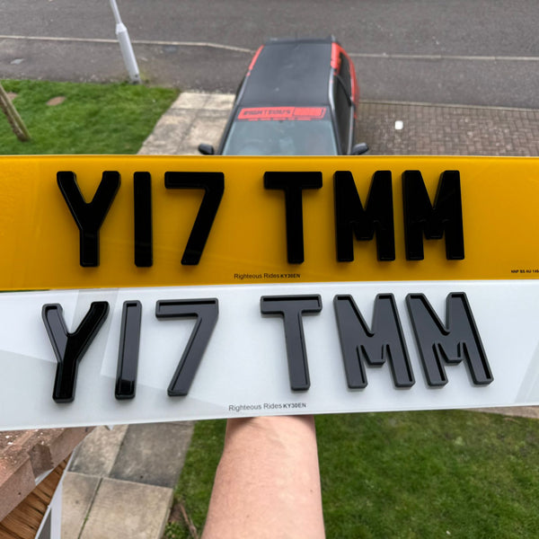 4D Ghost 6mm Acrylic Number Plates (Standard Size) | 100% Road Legal