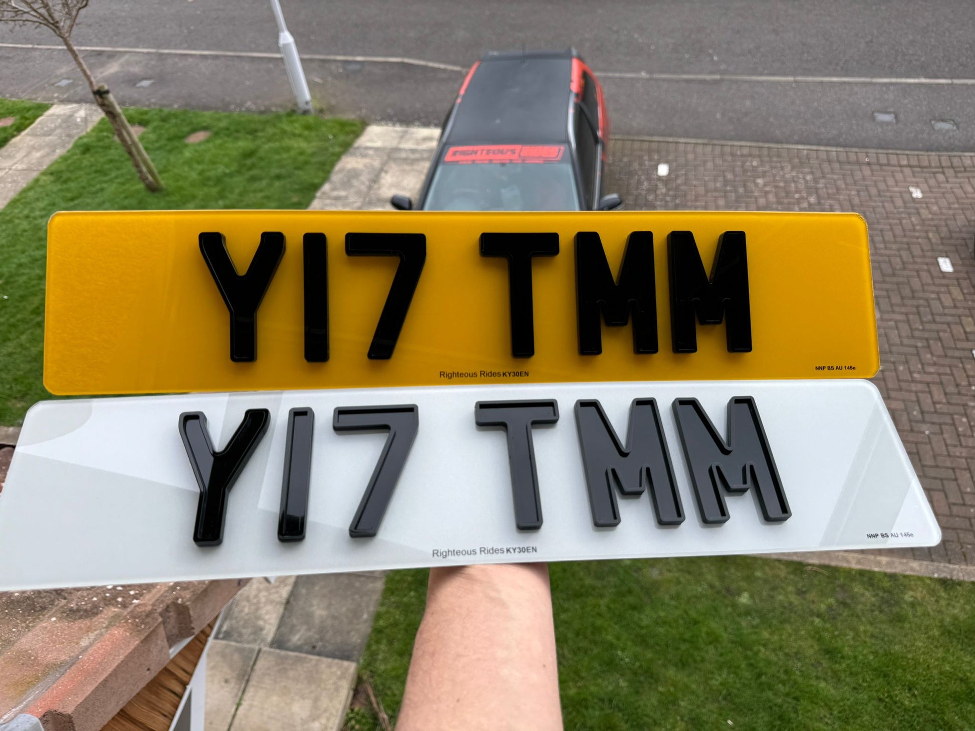 4D Ghost 6mm Acrylic Number Plates (Standard Size) | 100% Road Legal