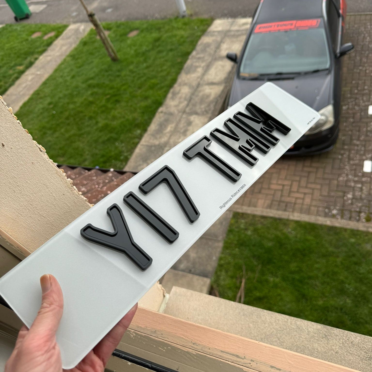 4D Ghost 6mm Acrylic Number Plates (Standard Size) | 100% Road Legal